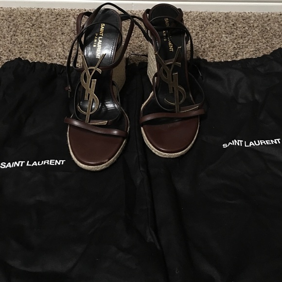 COPY - Saint Laurent Cassandre Wedge Espadrilles … - Picture 1 of 8